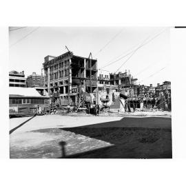 Adelaide Railway Station Under Construction Showing Workmen