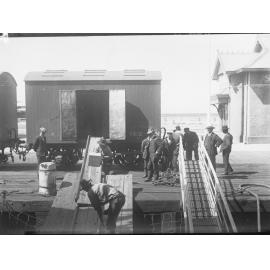 Loading butter onto ship