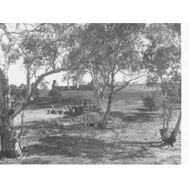 Ruins of an old building and old well in bush