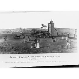 Trinity Church, North Terrace, Adelaide 1845 (by S T Gill) - Presented by the South Australian Company through Sir E T Smith