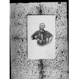 Sketch of a soldier in a military uniform