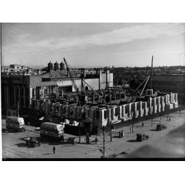 Parliament House Under Construction Buses and Automobiles on North Terrace