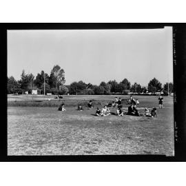 Port Pirie - people sitting on reserve