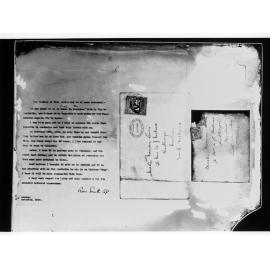 Letter delivered by Capt. Ross Smith