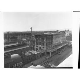 Adelaide Railway Station Under Construction Showing Buses