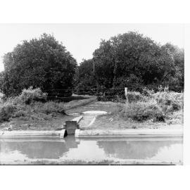 Irrigation channel through orchard at Berri