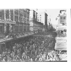 Rundle Street crowded with people after Adelaide Centenary floral pageant