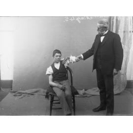 First Aid class showing Dr Rogers: class conducted by Dr Rogers