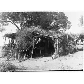 Bushman's Camp - Far North showing hut made from natural vegetation