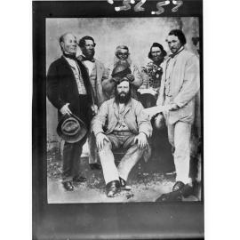 Group of six men - Thos. Horn, Jas Sowden, Capt Ward,  Waffer, Mr Dashwood, Thos. McShurk Gibson