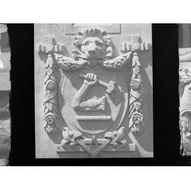 Carved stone panel for the Education Building