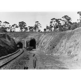 Old and new Eden Hills railway tunnels