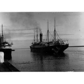 Two ships at sea, one is the Ceramic
