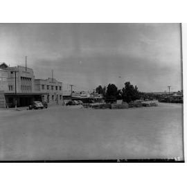 Retail shops at Barmera showing automobiles in main street