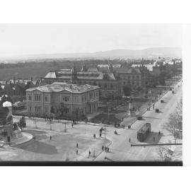 North Terrace looking east from the Liberal club - tram on North Terrace