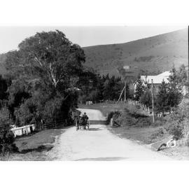 Horse and cart on road at Coromandel Valley