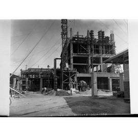 Adelaide Railway Station Under Construction Showing Workmen