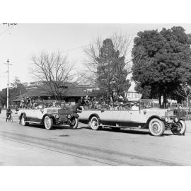 State Tourist Bureau Charabancs Carrying British Schoolboys