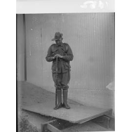 Soldier posing for Honour Rolls, World War One