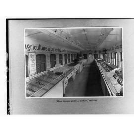 "Victorian Better Farming Train"  Interior of train - Wheat diseases, pickling methods, varieties - copied for Agricultural Department