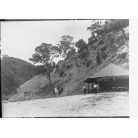 Morialta Reserve - showing three people and a horse and buggy