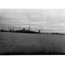 Outer Harbour from ocean side showing ships berthed