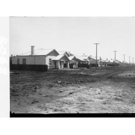 Newly constructed Soldiers' Homes, South Australia showing houses and street