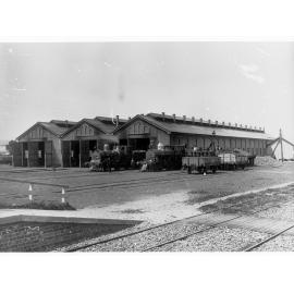 Islington Railway Workshops - showing steam trains