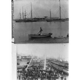 (top photo) Galloway's Wharf, Port Pirie 1826|(bottom photo) Labour Question, 12 June 1889