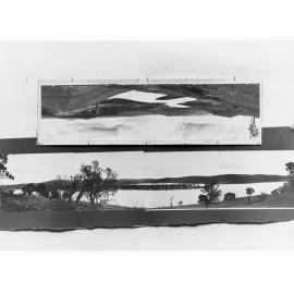 Millbrook Reservoir - two panoramic photos on the one negative