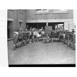 Goodwood Primary School Showing Children and Teacher - Showing Children Learning to Measure Pint Quart and Gallon Measures