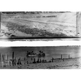 Little Boys Playing in a Boat Plus a Coastal View