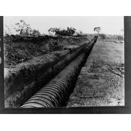 Pipeline in a trench
