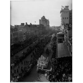 Floral pageant on King William Street for Adelaide centenary