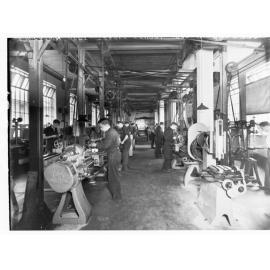 Students in workshop at the Trades School
