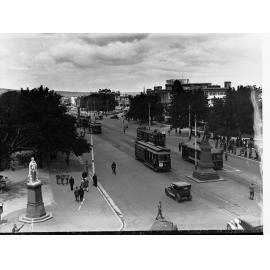 King William Street Showing Trams and Victoria Square