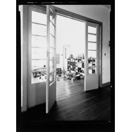 Children's Welfare Department - playroom through glass doors