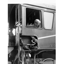 Man Working on Locomotive at Virginia