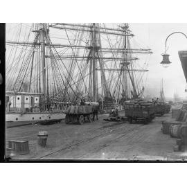 Sailing ship berthed at Port Adelaide 