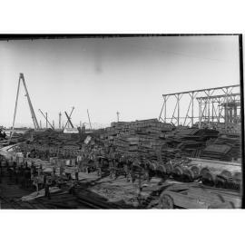 Scene in yard of Poole and Steele, Osborne