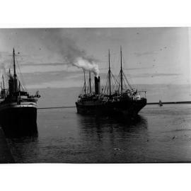 Two ships at sea, one is the Ceramic