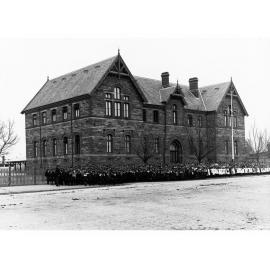 Sturt Street School Building Showing Children in Front