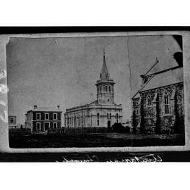 Flinders Street Church and Manse (also shows Baptist Church) - copied 1923