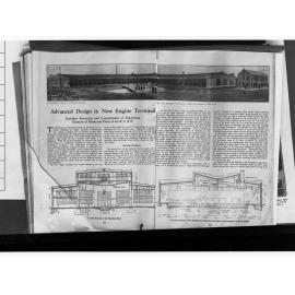 Page from a book - Advanced Design for New Engine Terminal (in the USA)