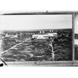 Corny Point Lighthouse - shows two cottages