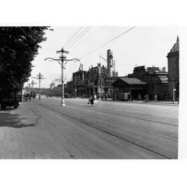 Adelaide Railway Station Under Construction Showing North Terrace