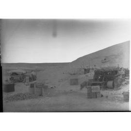 Coober Pedy - showing automobile and backyard of underground house