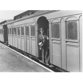Female ticket collector for the South Australian Railways