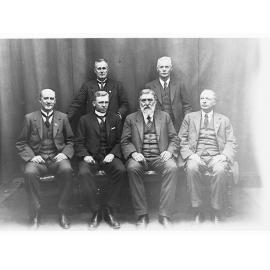 Group photograph of Barwell Ministry - shows G R Laffer, T Pascoe, G Ritchie, H N Barwell, J G Bice and W Hague