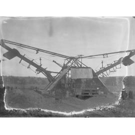 Type "A" Austin excavator digging drainage ditch